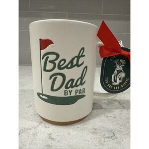 BEST DAD BY PAR 16oz Coffee Mug Golf Father’s Day Golfing Gift Tag NEW